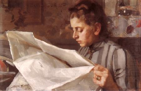 Emma Zorn lasande, Anders Zorn